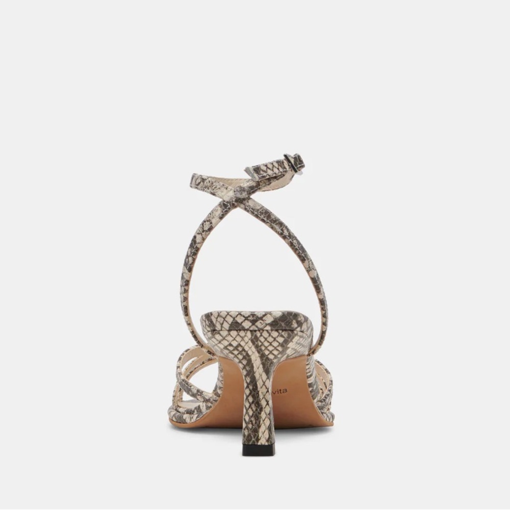 NEW Dolce Vita Manji Snakeskin Patterned Heels - Picture 4 of 4